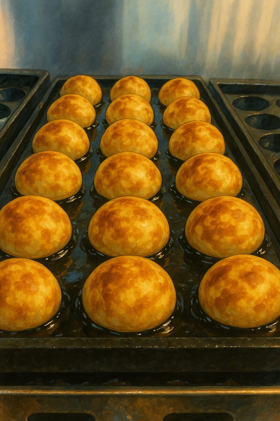Takoyaki on the iron